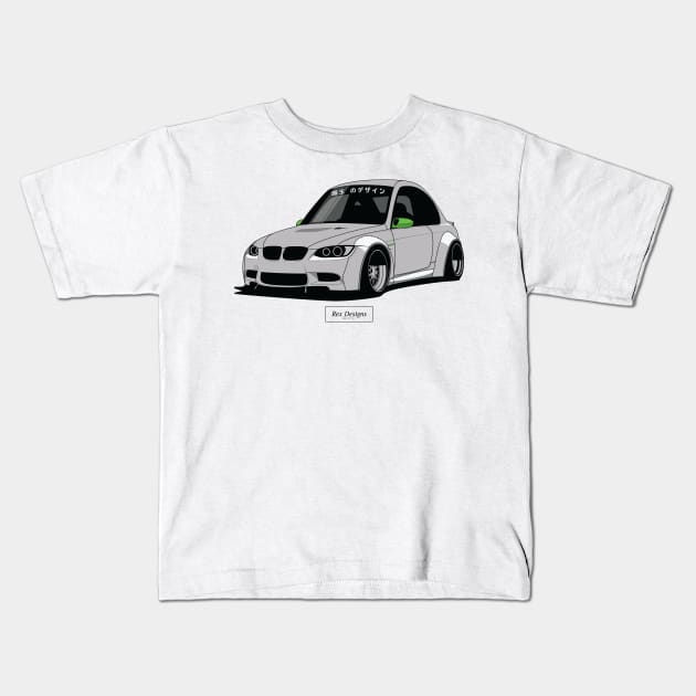 BMW E92 (Silver) Kids T-Shirt by RexDesignsAus